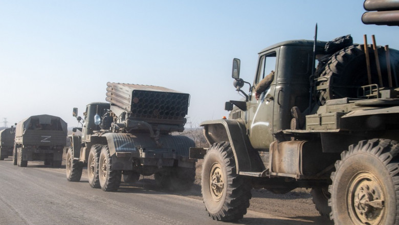 Convoi militar rusesc în Ucraina.