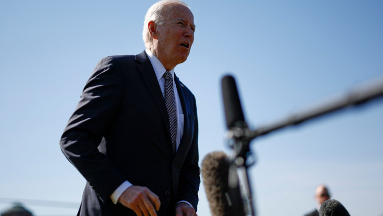 DC: President Biden arrives at Fort Lesley J. McNair