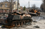 Situation In The Recaptured By The Ukrainian Army Bucha City Near Kyiv, Ukraine - 04 Apr 2022