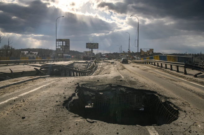 Situation In The Recaptured By The Ukrainian Army Bucha City Near Kyiv, Ukraine - 04 Apr 2022