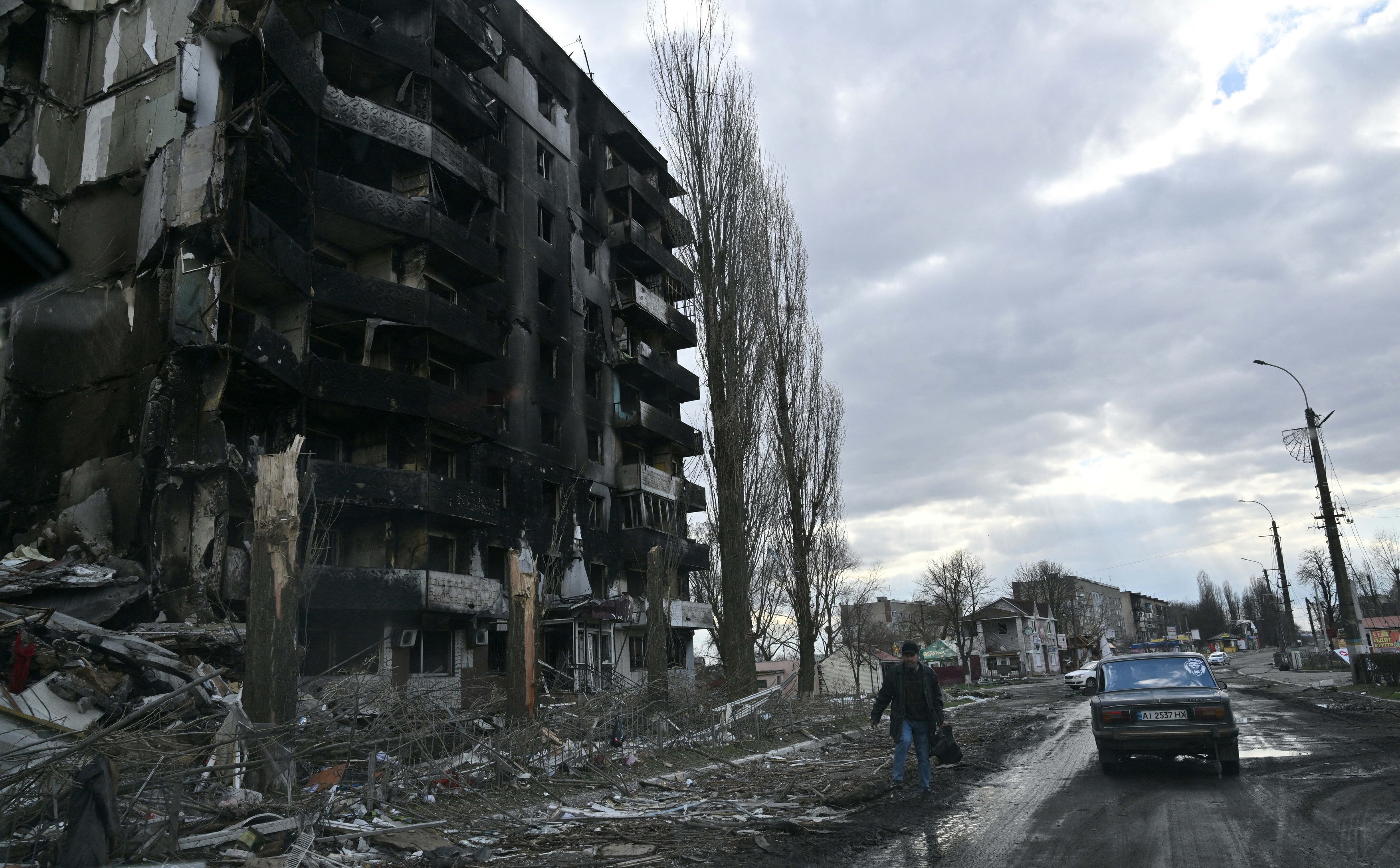 "Borodianka nu mai există". Imagini îngrozitoare din cel mai bombardat oraș din zona Kievului