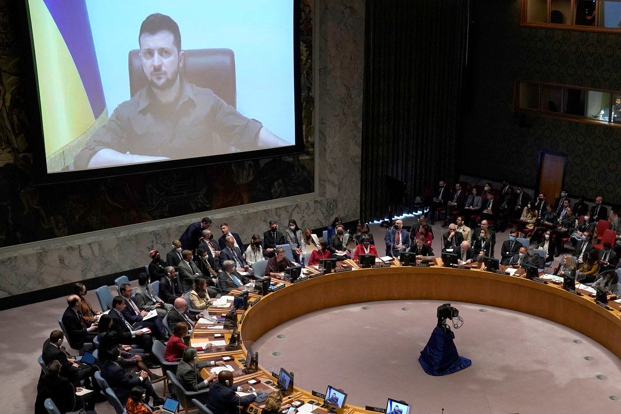 Mesaj dur al lui Zelenski la ONU: „Unde este securitatea pe care trebuie să o garanteze Consiliul de Securitate? Nu există”