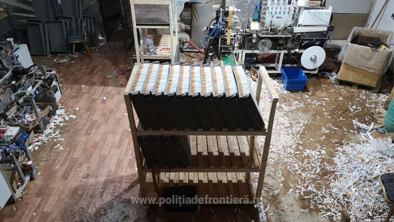 Fabrică ilegală de țigări, descoperită în Neamț