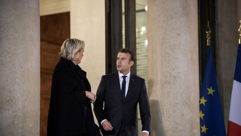 Marine Le Pen și Emmanuel Macron