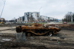 Destruction in Bolodnyaska in Kyiv, Ukraine - 5 Apr 2022