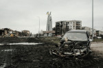 Destruction in Bolodnyaska in Kyiv, Ukraine - 5 Apr 2022