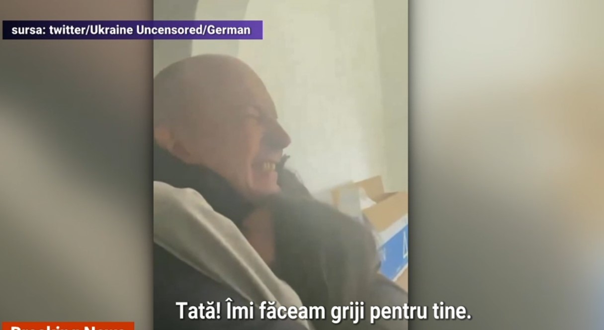 Imagini emoționante. Un soldat ucrainean se întoarce la familie pentru prima dată de la începutul războiului