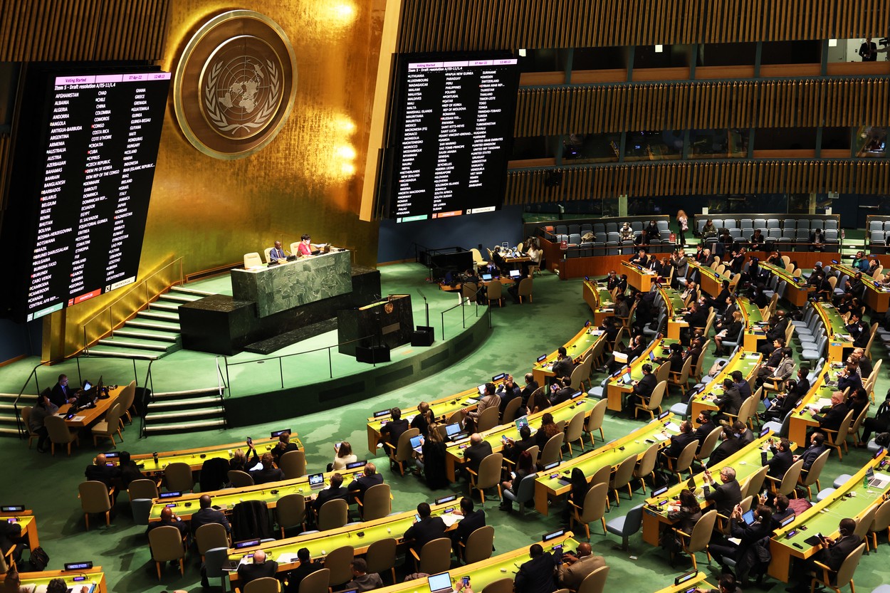 SUA refuză să susţină la ONU o moţiune care sprijină integritatea teritorială a Ucrainei şi condamnă Rusia pentru invazie (Reuters)