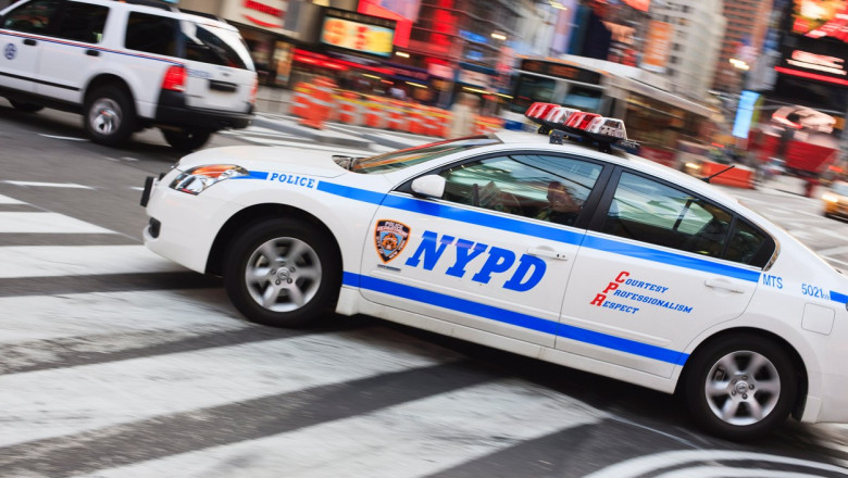 Masina de politie Times Square, Midtown, Manhattan, New York City, New York