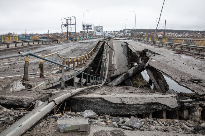 Death on the road in Bucha, Kiev, Ukraine - 02 Apr 2022