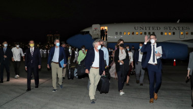 Oficiali din delegația SUA au ajuns joi la Taipei.