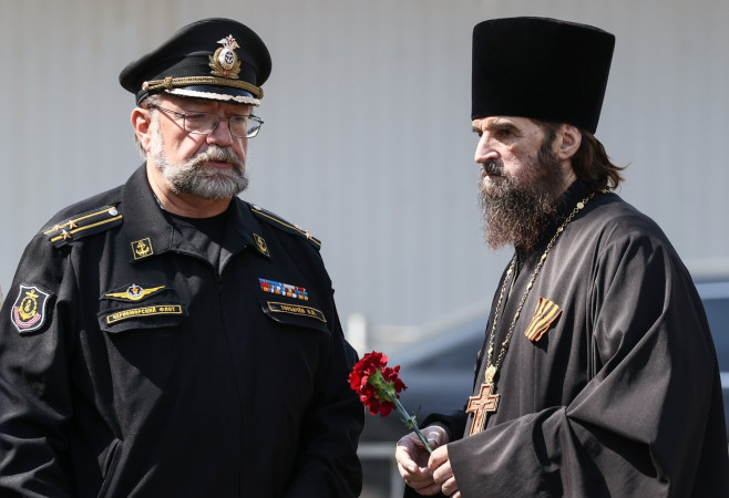 Memorial event for Russian Navy cruiser Moskva in Sevastopol