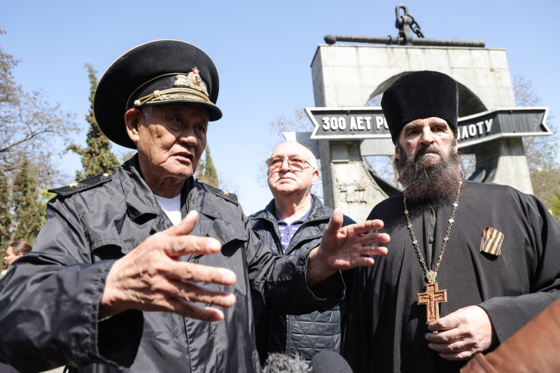 Memorial event for Russian Navy cruiser Moskva in Sevastopol