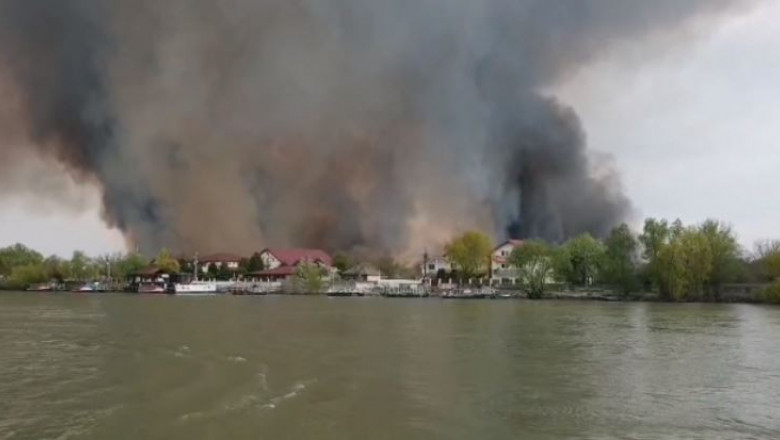 Incendiu într-o zonă protejată din Delta Dunării