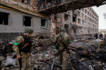 Shelling in Kharkiv, Ukraine - 16 Apr 2022