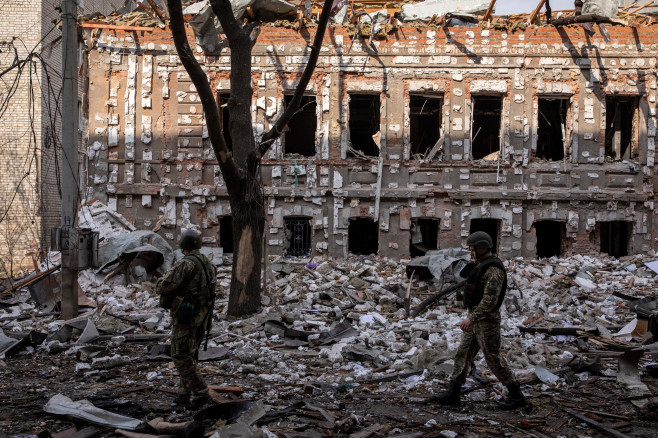 Shelling in Kharkiv, Ukraine - 16 Apr 2022