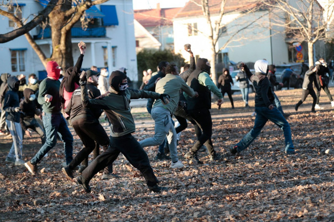 Protest in Orebro, Sweden - 15 Apr 2022