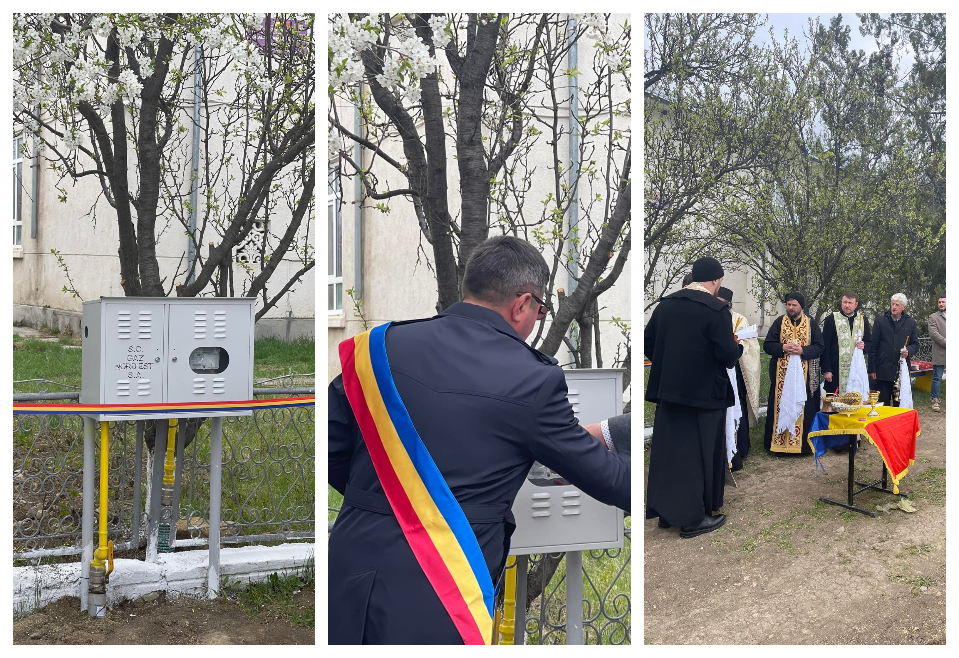 Contor de gaze inaugurat cu sobor de preoți, pâine, sare și panglică tricoloră. „La Frumușica s-a scris istorie”