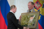 President Vladimir Putin presents state awards to officers who took part in counter-terrorism operation in Syria