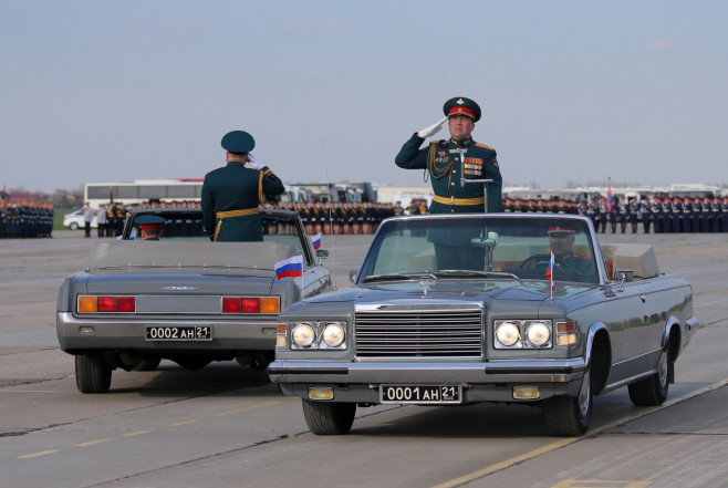 Rehearsal of Victory Day parade in Rostov-on-Don, Russia