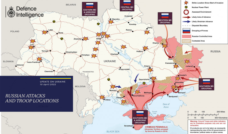 harta ucraina 10 aprilie