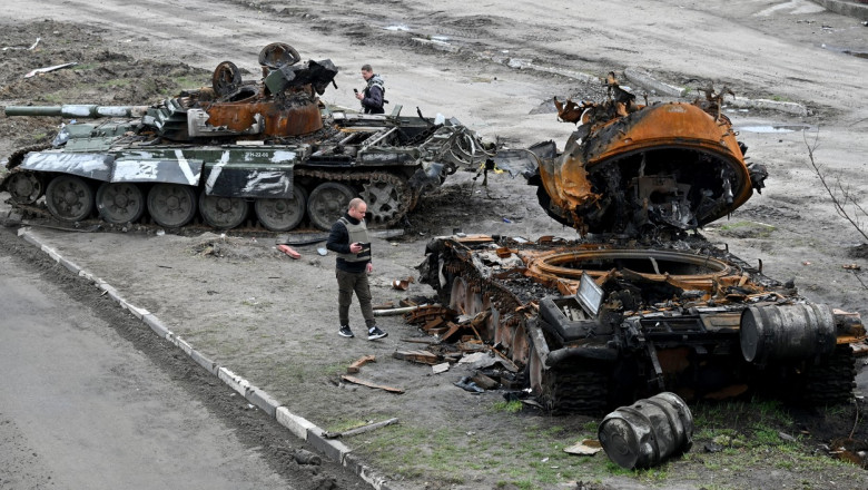 tanc rusesc distrus in ucraina