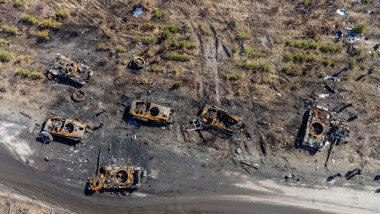 Tancuri rusești distruse în Ucraina