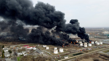 Depozit de petrol al Rusiei bombardat
