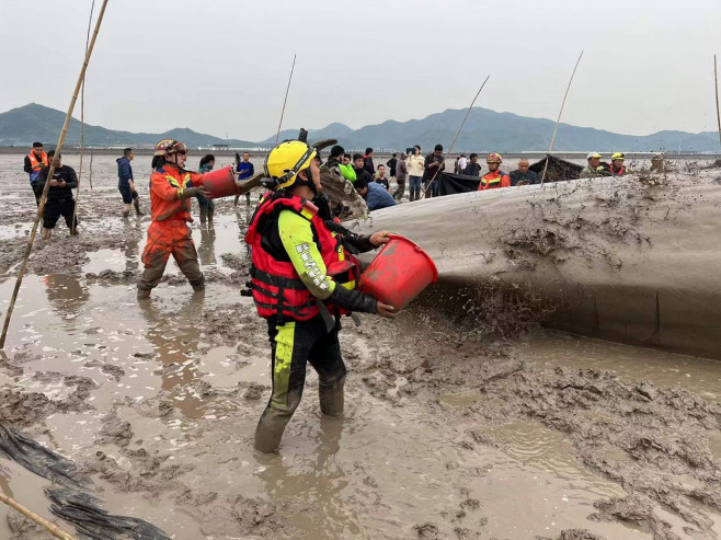 CHINA ZHEJIANG STRANDED WHALE RESCUE (CN)