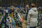 Graves Of Soldiers Killed During Russian Occupation In Slavutych, Ukraine, Kyiv - 25 Apr 2022
