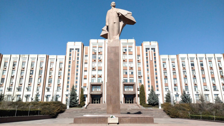 Statuie a lui Lenin la Tiraspol.