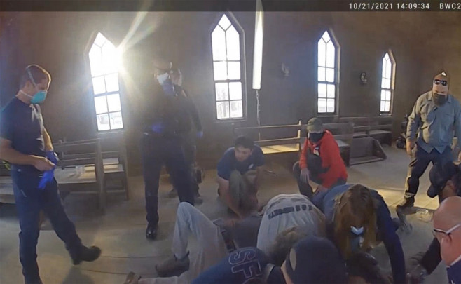 **WARNING: GRAPHIC CONTENT** Dramatic police bodycam video shows medics battling to save Halyna Hutchins life after the Rust movie set shooting.
