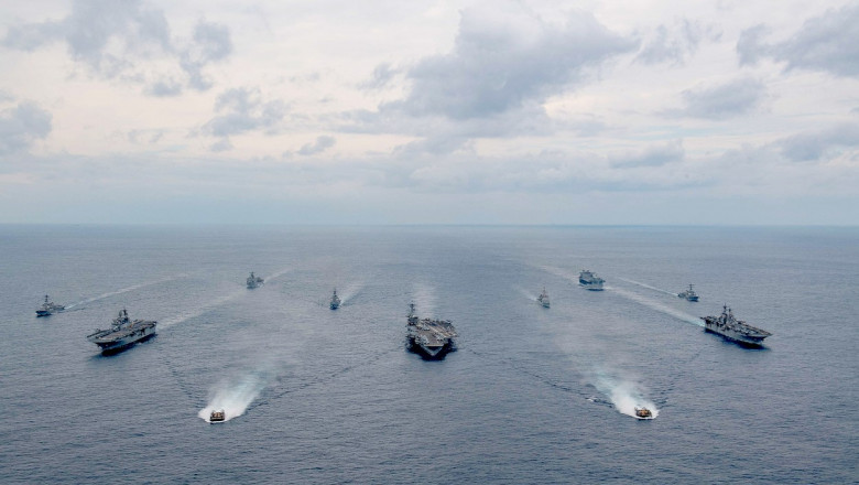Exerciții navale comune SUA-Japonia.