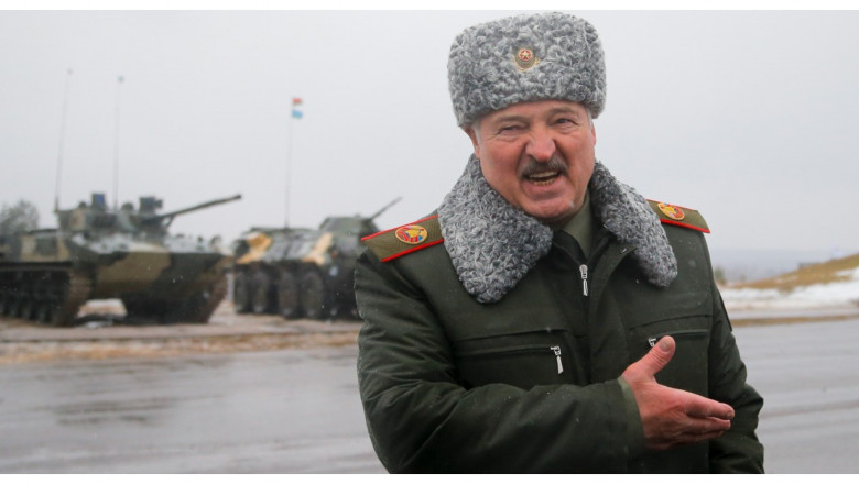 Alexander Lukașenko la exercițiile militare ruso-belaruse
