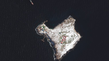 Insula Șerpilor văzută din satelit.