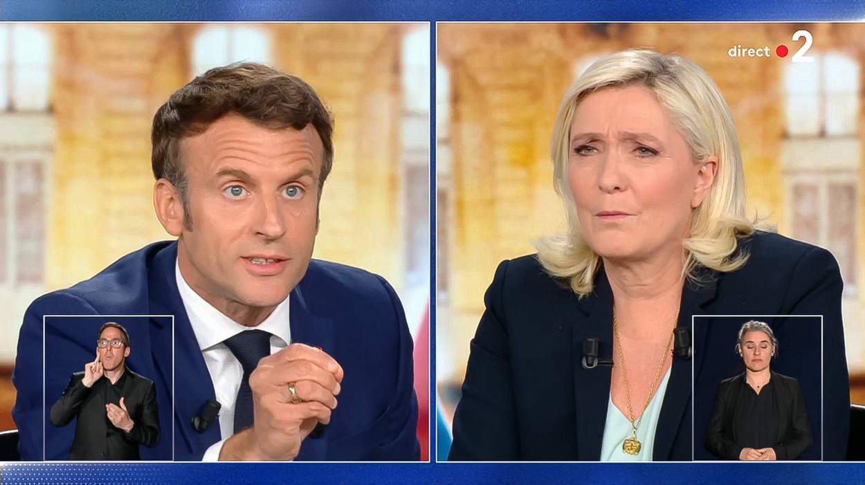 Confruntare televizată între Emmanuel Macron și Marine Le Pen. „Depindeți de domnul Putin”/ „Ați făcut populația să sufere”