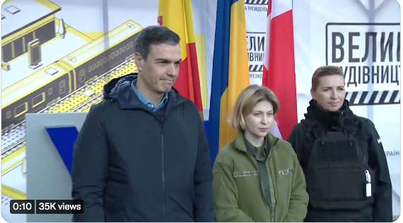 Premierii Spaniei și Danemarcei se află în vizită la Kiev
