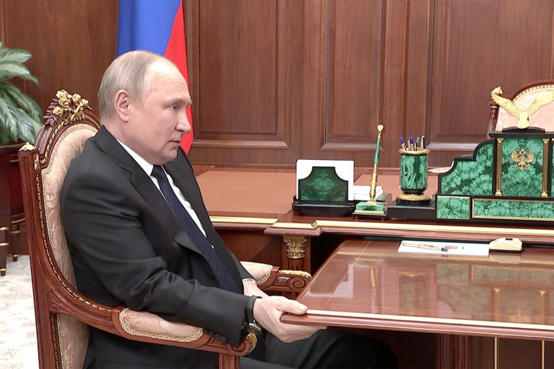 Russia's President Putin meets with Defence Minister Shoigu