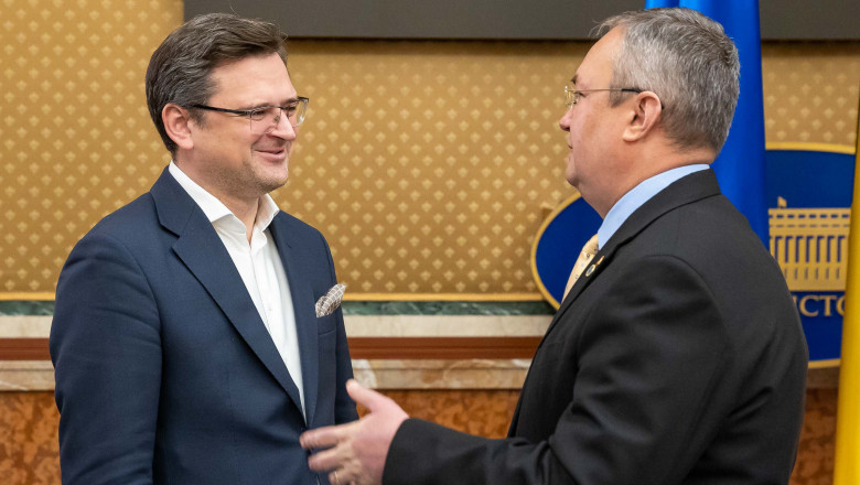 Dmitro Kuleba și Nicolae Ciucă discuta la Palatul Victoria