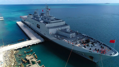 TONGA CHINESE NAVY SHIPS RELIEF SUPPLIES ARRIVAL