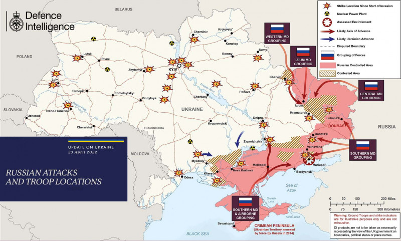 harta ucraina 23 aprilie