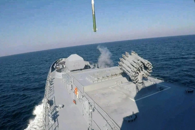 Footage Shows Russian Ship Attacking Ukrainian Drone A Day Before Moskva `Sinking`