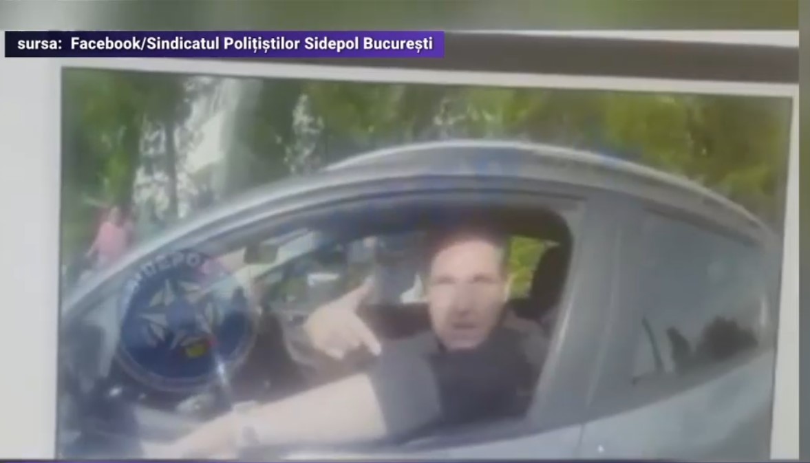 VIDEO. Scandal în traficul din București din cauza unui șofer agresiv. Polițiștii au spart geamul mașinii și l-au imobilizat
