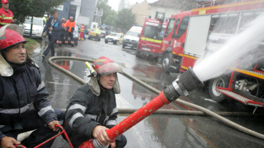 Exercitiu incendiu pompieri Sibiu - Mediafax Foto-Ovidiu Dumitru Matiu