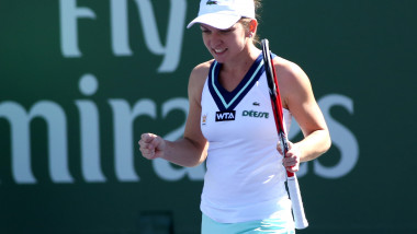 Simona Halep la Indian Wells-AFP Mediafax Foto-STEPHEN DUNN