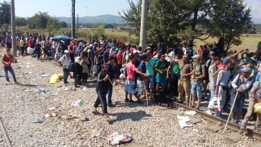 Refugiati imigranti Idomeni granita Grecia cu Macedonia Digi24 august 2015 2 -1