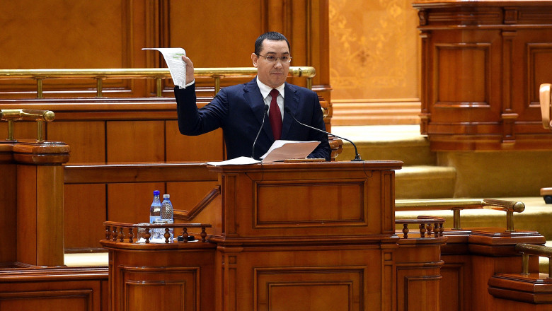 Victor Ponta motiune de cenzura Parlament agerpres 29.09.2015