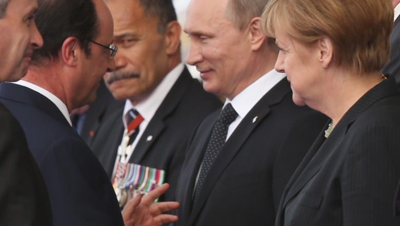 putin merkel hollande GettyImages-450176426