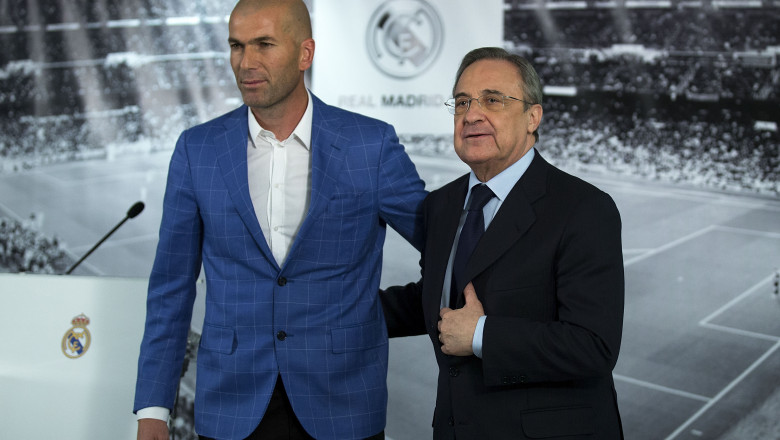 Zinedine Zidane si Florentino Perez Real Madrid GettyImages-503378330