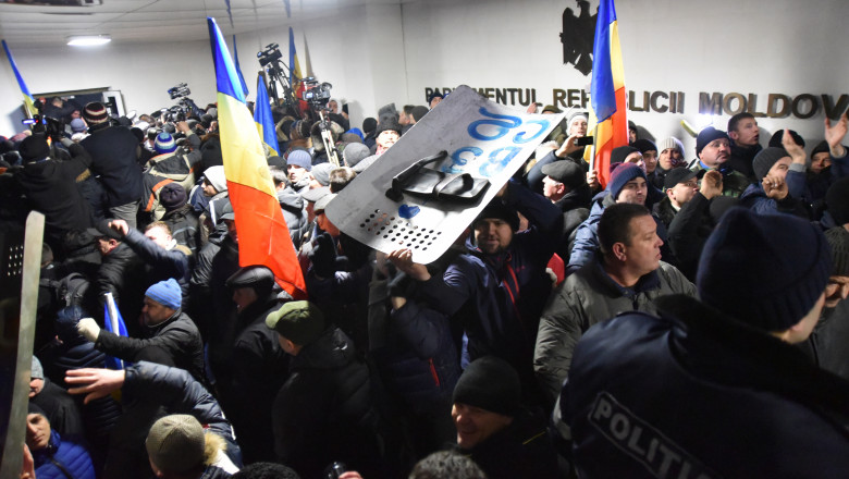 protest parlament moldova 20 01 2016 agerpres 8220883